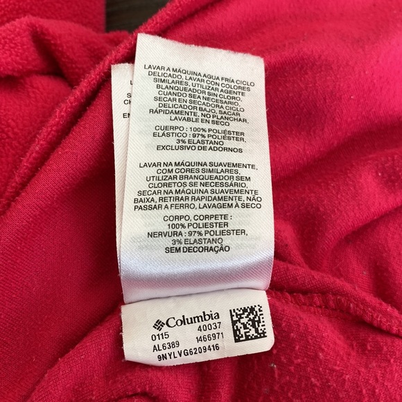 2/$15. Columbia fleece sweater in size extra large. Beautiful hot pink color. - Picture 6 of 9